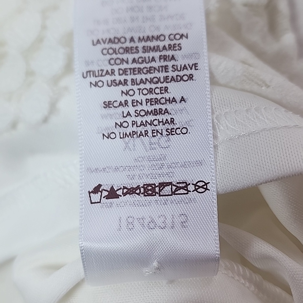NWT Teddi Rose XL White Lace Textured Women's Top Thread Collective Brand New - Picture 5 of 12